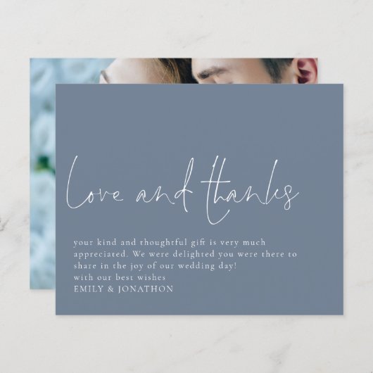 Budget Love Photo感謝してい's Thank 結婚 You Blue (正面/裏面)