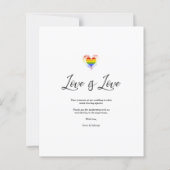Budget Love & Thanks LGBT Rainbow Pride Heart LGBT (裏面)
