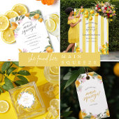 Budget Main Squeeze Lemon Wreath Bridal Shower ギフトタグ