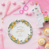 Budget Main Squeeze Lemon Wreath Bridal Shower ペーパープレート (パーティー)