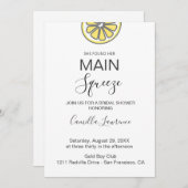 Budget Main Squeeze Tropical Citrus Bridal Shower  招待状 (正面/裏面)