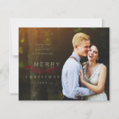Budget Married & Merry Newlywed Photo Christmas  (正面)