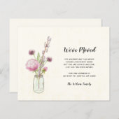 Budget Mason Jar新しいアドレスカードを移動 (正面/裏面)