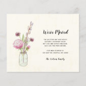 Budget Mason Jar新しいアドレスカードを移動 (正面)