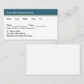 Budget Medical Appointment Cards Template 予約カード (正面/裏面)