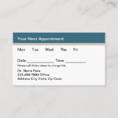 Budget Medical Appointment Cards Template 予約カード (正面)