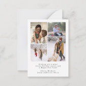 Budget Merry Christmasスクリプト写真のホリデーカード ノートカード (裏面)