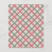 Budget Merry Christmas on Plaid Party Invitations チラシ (裏面)