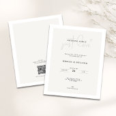Budget Mimimal Beige QR-code Nothing Fancy Wedding