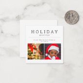 BUDGET MINI 2フォトクリスマスフォトパーソナライズされた ノートカード (正面/裏面インサイチュ)