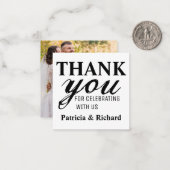 Budget Mini Photo 結婚's Thank You ノートカード (正面/裏面インサイチュ)