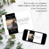 Budget Mini Photo 結婚's Thank You ノートカード