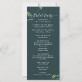 Budget Minimal and Chic Green Wedding Program (裏面)