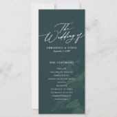Budget Minimal and Chic Green Wedding Program (正面)