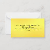 Budget Minimal Black and Gold Thank You Note Card ノートカード (裏面)