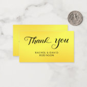 Budget Minimal Black and Gold Thank You Note Card ノートカード (正面/裏面インサイチュ)