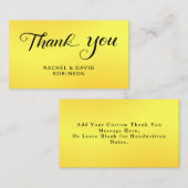 Budget Minimal Black and Gold Thank You Note Card ノートカード (正面/裏面)