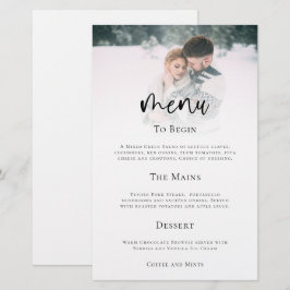 Budget Minimalistフォトスクリプト結婚のメニュー
