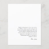 Budget Minimalist写真ありがとうポストカード チラシ (裏面)