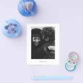 Budget Minimalist写真ありがとうポストカード チラシ (シングル)