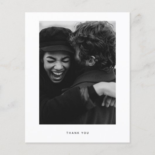 Budget Minimalist写真ありがとうポストカード チラシ (正面)