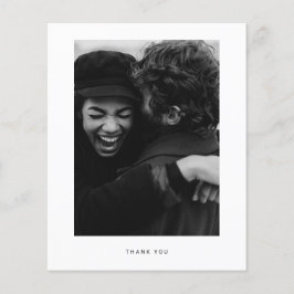 Budget Minimalist写真ありがとうポストカード チラシ