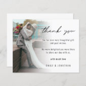 Budget Minimalist写真を追加結婚ありがとう (正面/裏面)