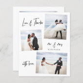 Budget Minimalist写真結婚のサンキューカード (正面/裏面)