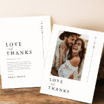 Budget Minimalist写真結婚のサンキューカード チラシ<br><div class="desc">これらのミニマルな写真サンキューカードはお気に入りの、結婚鮮明でクリーンなデザインを通してあなたの瞬間を輝かせる。あなたの写真と感謝への予算の方法のための心のフレンドリーメッセージを表現追加しなさい。気品のモダンtouchを求めるカップルに最適。</div>