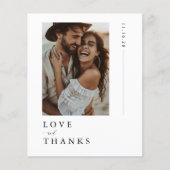 Budget Minimalist写真結婚のサンキューカード チラシ (正面)