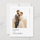 Budget Minimalist写真結婚の サンキューカード (正面)