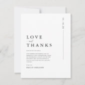 Budget Minimalist写真結婚の サンキューカード (裏面)