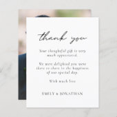 Budget Minimalist文字写真結婚の皆様に感謝 (正面/裏面)