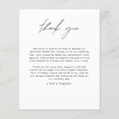 Budget Minimalist'結婚s Thank Youフォトカード (裏面)