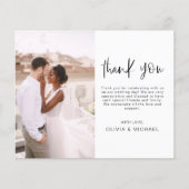 Budget Minimalist'結婚s Thank You Photo Flyer チラシ (正面)