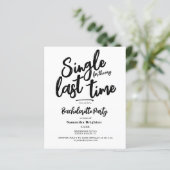 Budget Minimalist Bachelorette Party Invitation (スタンド正面)