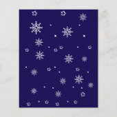 Budget Minimalist Blue Santa Baby invitation (裏面)