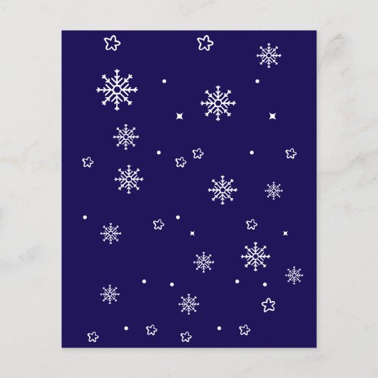 Budget Minimalist Blue Santa Baby invitation (裏面)