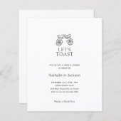 BUDGET Minimalist Champagne Couple Shower Bridal (正面/裏面)
