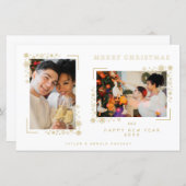 Budget Minimalist Christmas Snowflakes 2 Photos (正面/裏面)