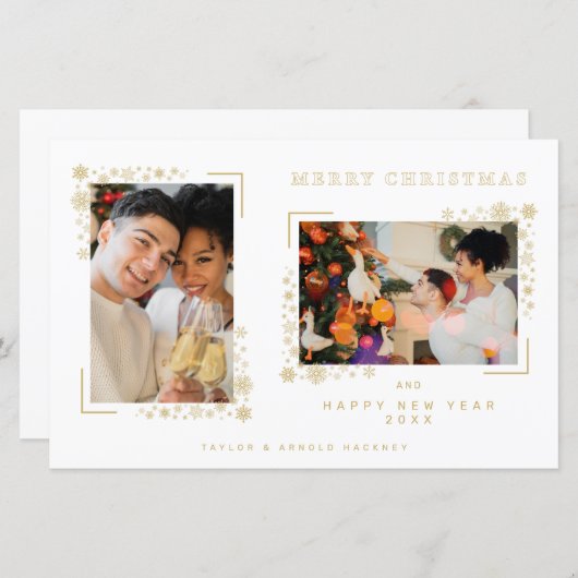 Budget Minimalist Christmas Snowflakes 2 Photos (正面/裏面)