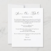 Budget Minimalist Modern Typography Wedding Photo (裏面)