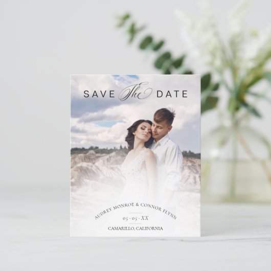 Budget Minimalist Modern Typography Wedding Photo (スタンド正面)