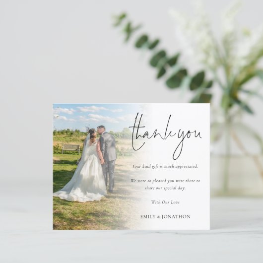 Budget Minimalist Photo Script'結婚s Thank You (スタンド正面)