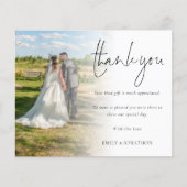 Budget Minimalist Photo Script'結婚s Thank You (正面)