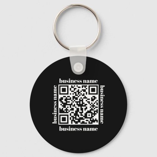 budget minimalist QR Code Business Keychain キーホルダー (正面)