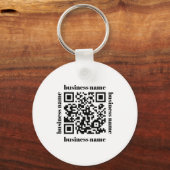 budget minimalist QR Code Business Keychain キーホルダー (裏面)