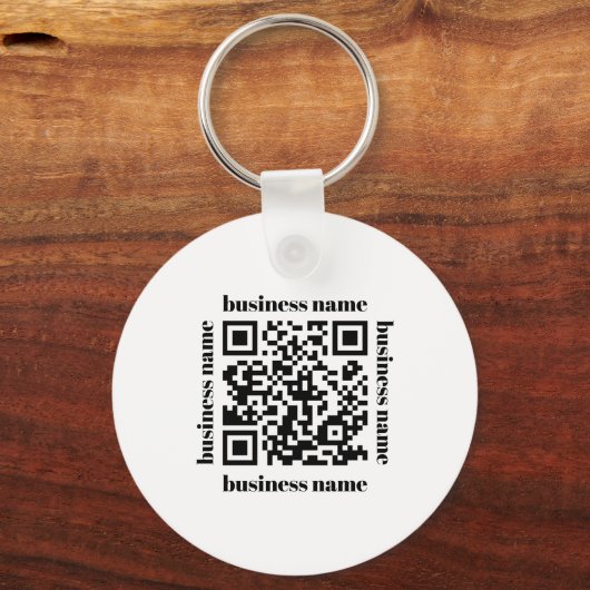 budget minimalist QR Code Business Keychain キーホルダー (裏面)