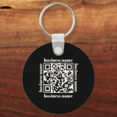 budget minimalist QR Code Business Keychain キーホルダー (正面)