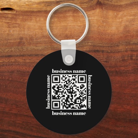budget minimalist QR Code Business Keychain キーホルダー (正面)